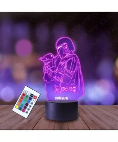Lampka Nocna 3D LED LAMP Mandalorian i Grogu Baby Yoda