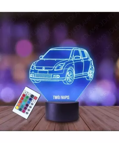 Lampka Nocna 3D LED LAMP Suzuki Swift