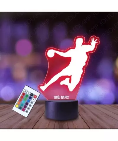 Lampka Nocna 3D LED LAMP Szczypiornista Piłka Ręczna