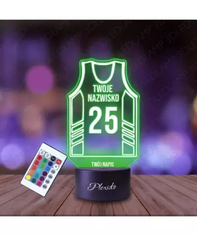 Lampka Nocna 3D LED LAMP Koszulka Koszykówka NBA