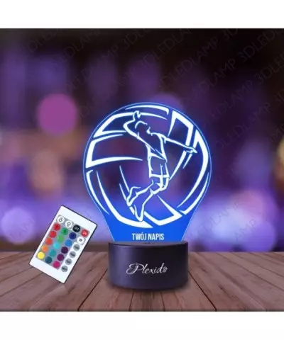 Lampka Nocna 3D LED LAMP Fana Siatkówki Siatkarz Piłka