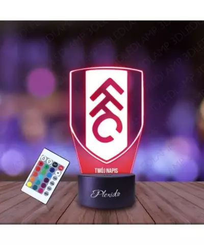 Lampka Nocna 3D LED LAMP Piłka Nożna Fana Fullham F.C Herb