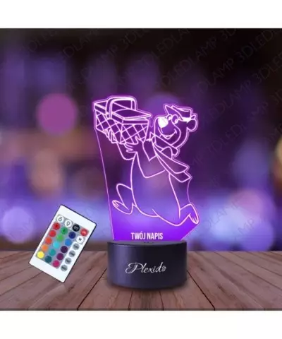 Lampka Nocna 3D LED LAMP Bajka Miś Yogi