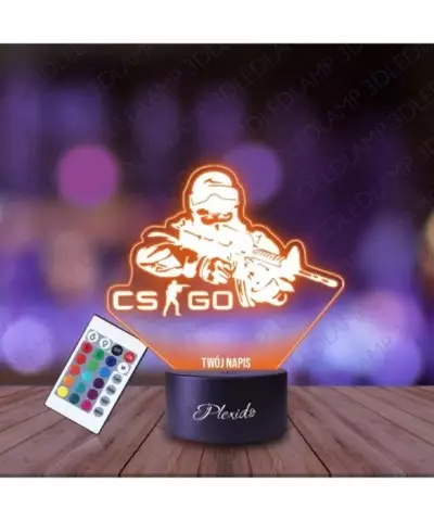 Lampka Nocna 3D LED LAMP Counter Strike CS Go dla Gracza